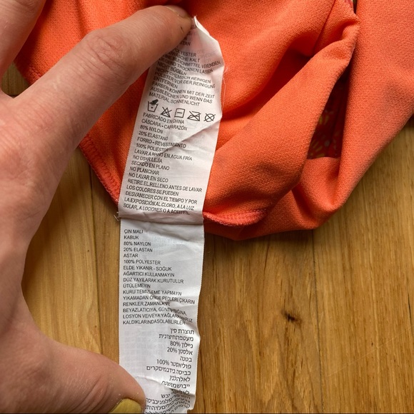 PrAna Lahari Neon Orange Sundial One Piece - Picture 8 of 9